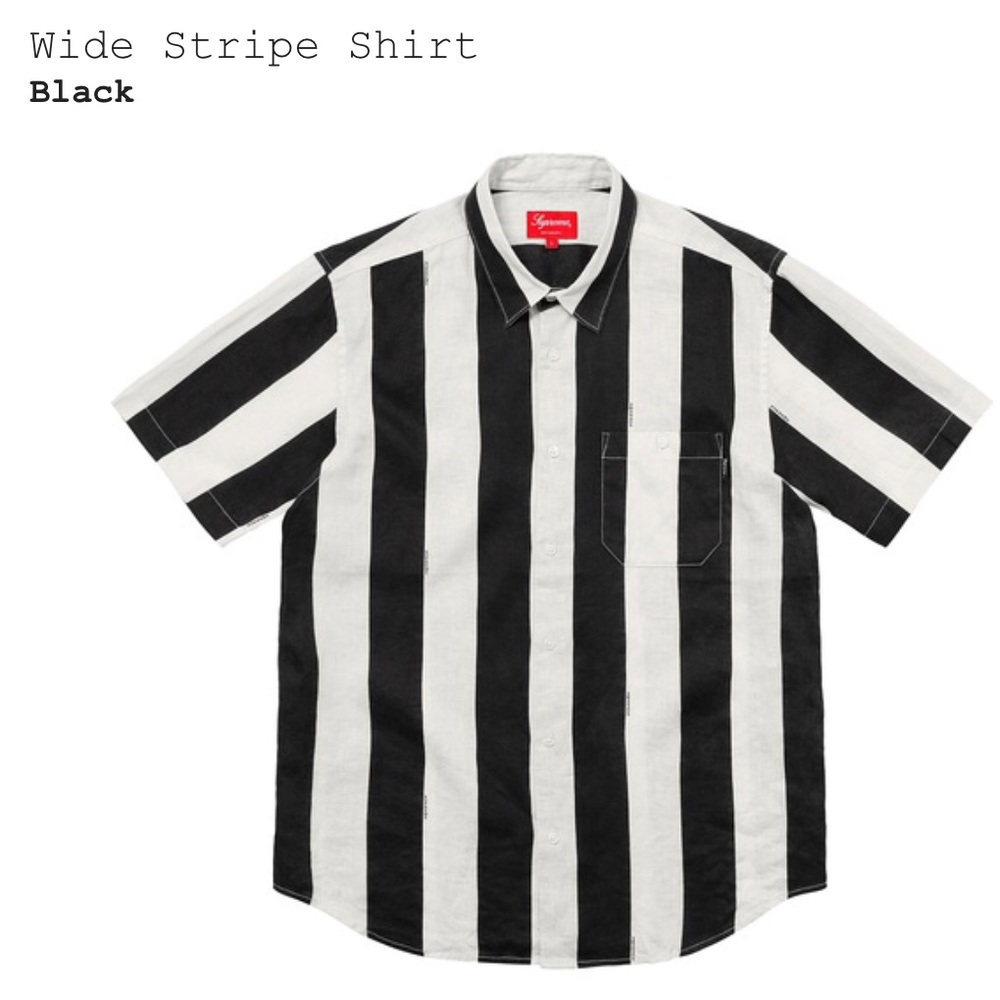 Supreme wide stripe shirt black